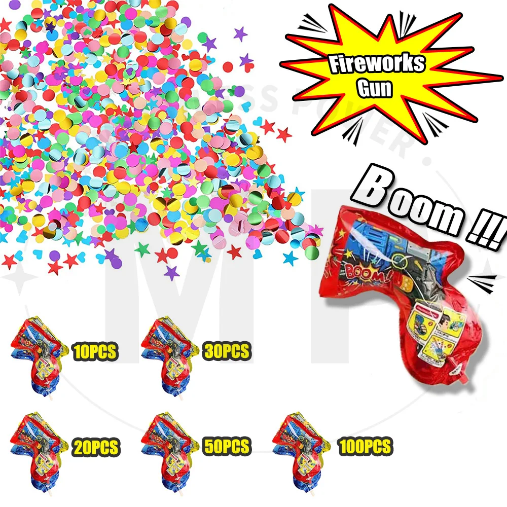 Confetti Cannon Tube - 10〜100個入り カラーランダム ストリーマーキャノン 紙吹雪キャノン ハンドヘルド インフレータブル