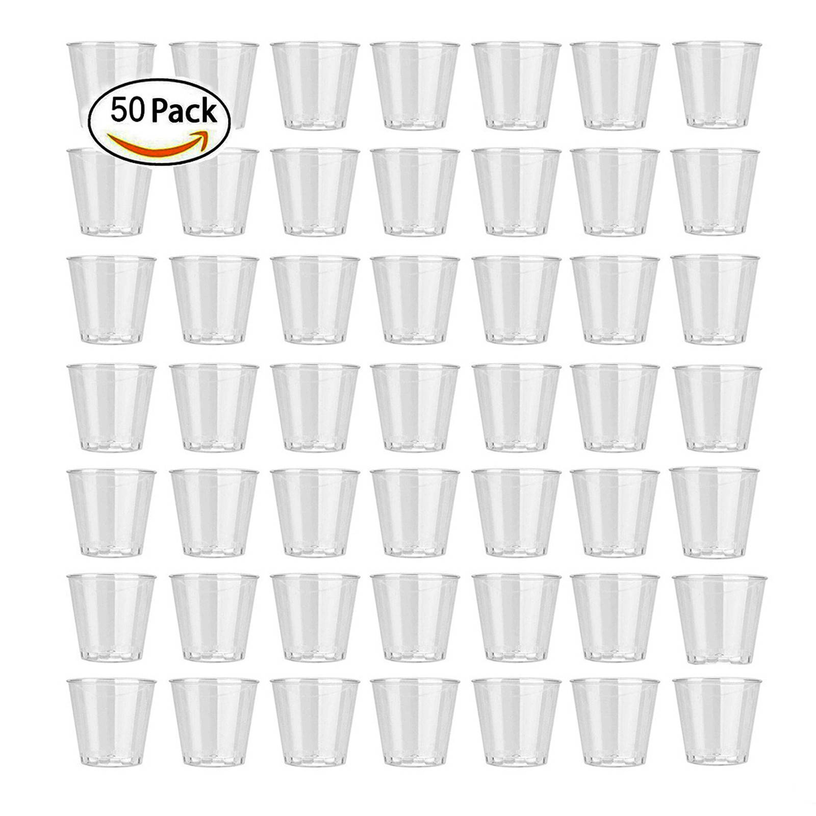 50 個 30 ミリリットル新しい使い捨て透明プラスチックカ - Plastic Cup 50Pcs のレビューと価格