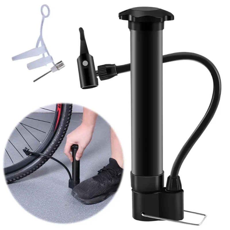 自転車用エアポンプ ポータブル 軽量 80PSI 手動バルブ - Balloon Pump Hand のレビューと価格