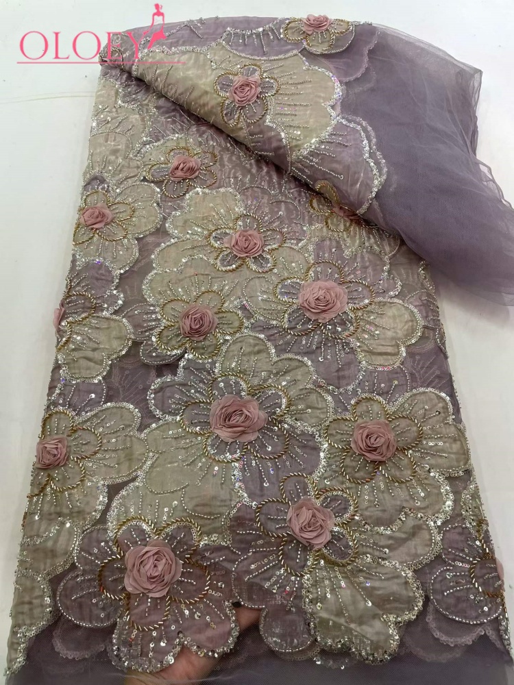 OLOEY新スタイルアフリカ新郎用ビーズレース生地、豪華なナ - Glitter Tablecloth のレビューと価格